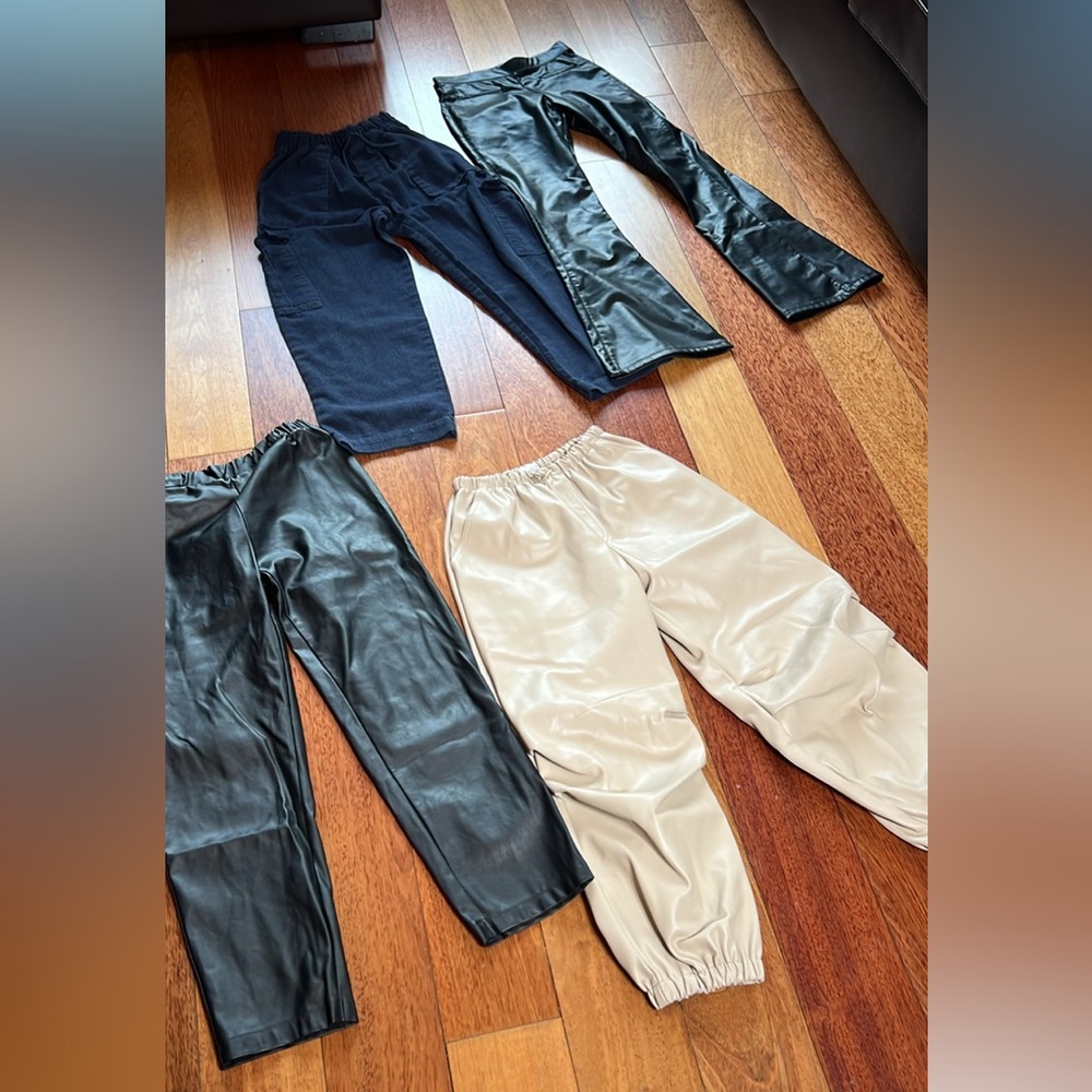 Zara Black and Cream Sweatpants & Joggers
